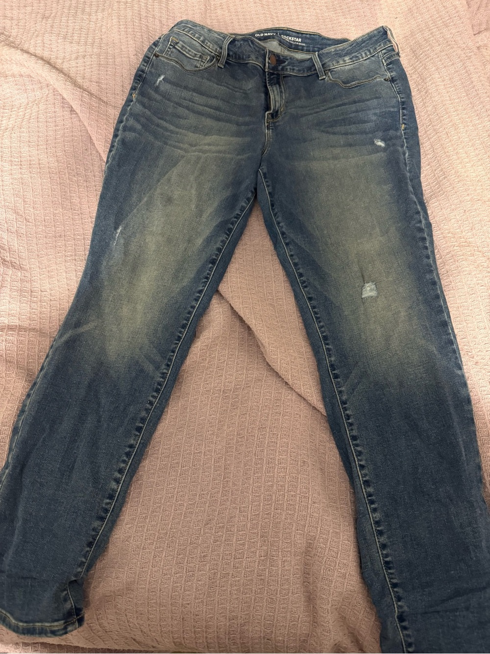 Old Navy Dark Blue Stretch Jeggings with Faded Detail
